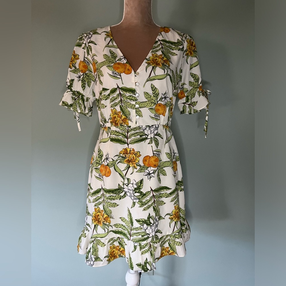Lost + Wander Orange and Floral Dress